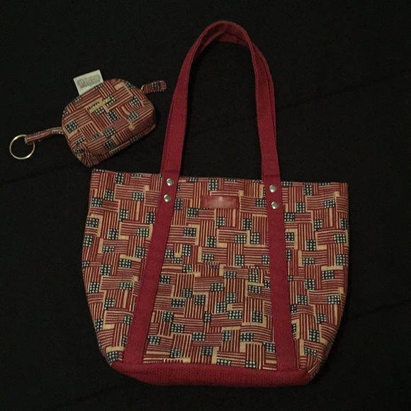 Longaberger Bags Longaberger American Flag Retired Tote Keycoin